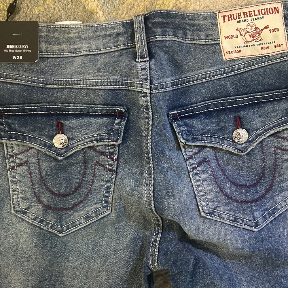 🖤 True Religion Jennie Flap Skinny Jeans | Size 26 - Picture 6 of 6